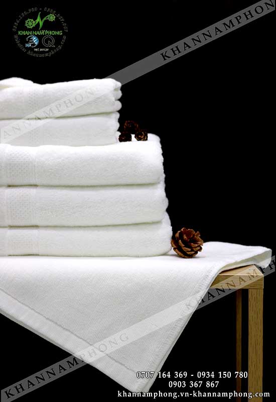 The hotel towel white