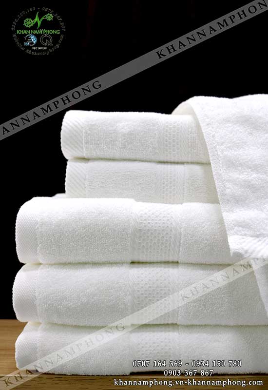 The hotel towel white