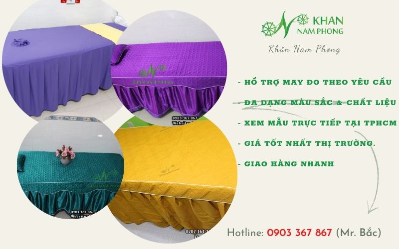 Ga trải giường spa chuyên dụng Ga trải giường spa chuyên dụng