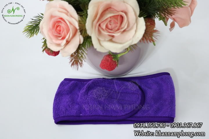 Sample headbands spa purple Microfiber