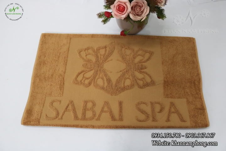 Mẫu khăn body Sabai Spa (Nâu Nhạt  - Cotton)