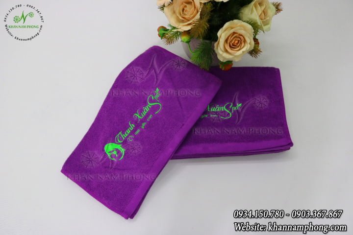 Sample hand towels, Thanh Xuan Spa (Purple - Cotton)