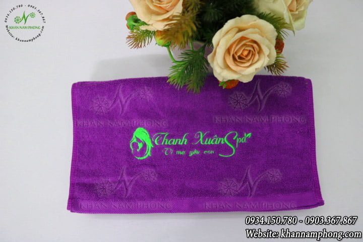 Sample hand towels, Thanh Xuan Spa (Purple - Cotton)
