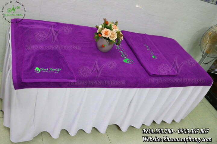 Pattern bedspreads, Thanh Xuan Spa - Purple (Cotton)