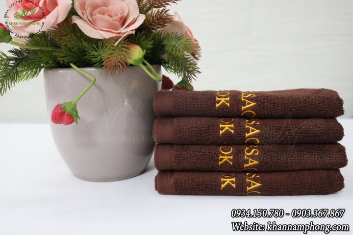 Mẫu khăn lau tay BangKok (Nâu Socola - Cotton)