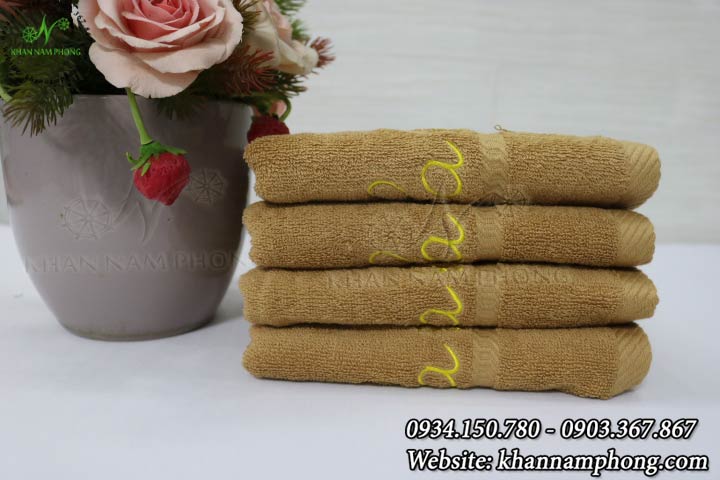 Sample hand towels Saha Salon (Light Brown - Cotton)