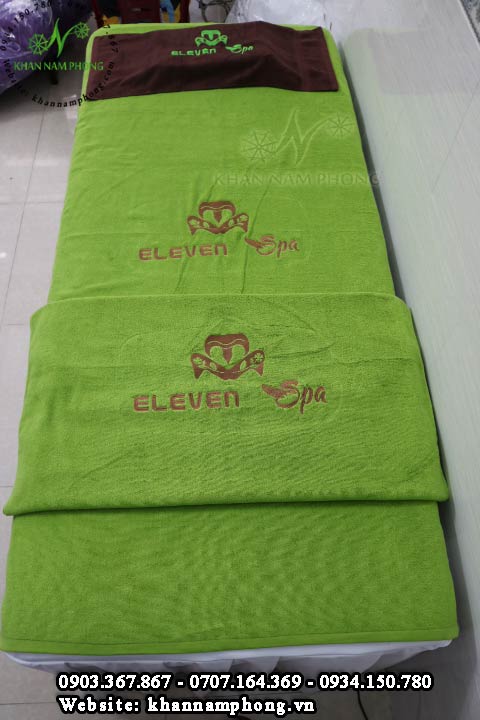 Mẫu khăn trải giường Eleven Spa - Cốm (Cotton)