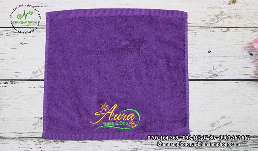 Mẫu khăn lau tay Aura Nails &amp; Spa (nhiều màu)