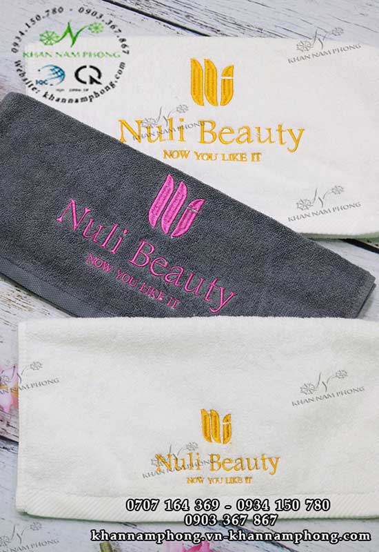 Mẫu khăn lau tay Nuli Beauty (Xám - Cotton)