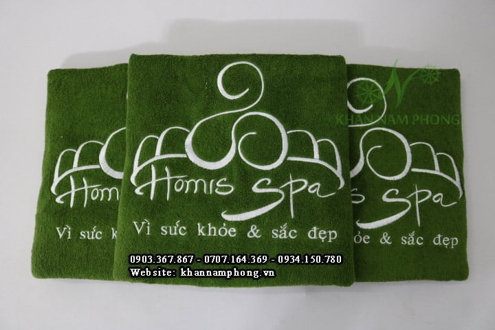 Mẫu khăn body Homeis Spa (Cotton Xanh Lá)