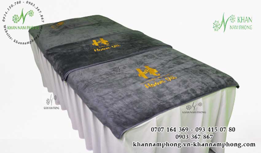 Mẫu khăn trải giường Thẩm mỹ Hoàn Vũ (Xám - Microfiber)