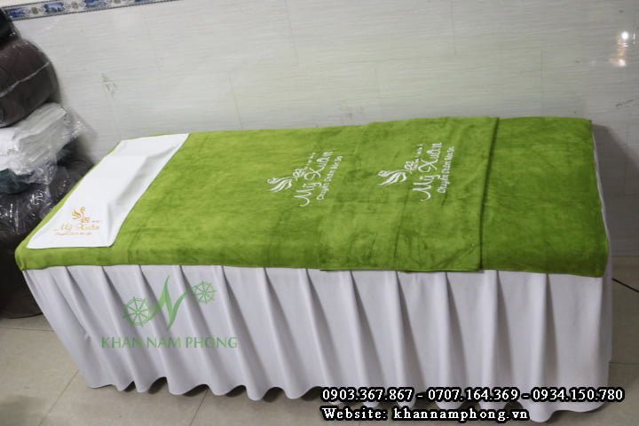 Pattern bedspreads Spa American Spring - Moss Green - (Microfiber)