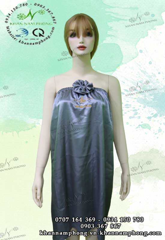 Dress pattern strapless Hospital Treatment, LENA (Gray - Silk)