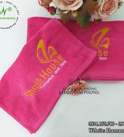 Hand Towels Pink Cotton