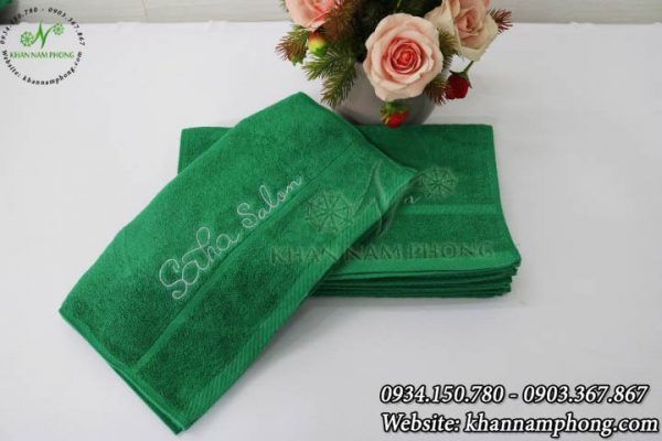 Bộ Khăn Lau Tay Spa Màu Xanh Lá (Cotton) Do Nam Phong Cung Cấp trong 2021 | Spa, Khách sạn