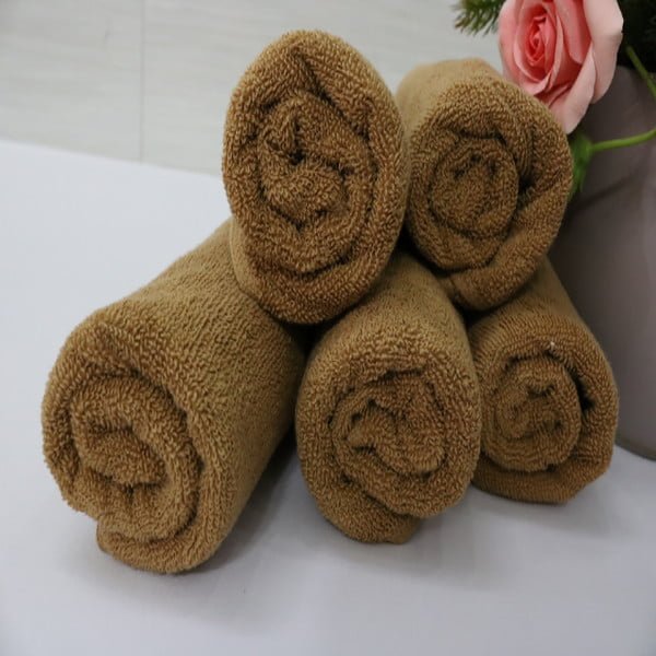 Khăn quấn tóc, khăn mặt SPA Nam Phong - 34x80 cm - màu nâu nhạt - Mũ quấn tóc Thương hiệu Khăn Tắm Giá Rẻ | WebSoSanh.co