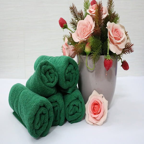 Combo 5 scarf hair wrap, towel SPA Southern Style - 34x80 cm - green - Towel, brand Towel Rates | DienMayHoangNgan.com