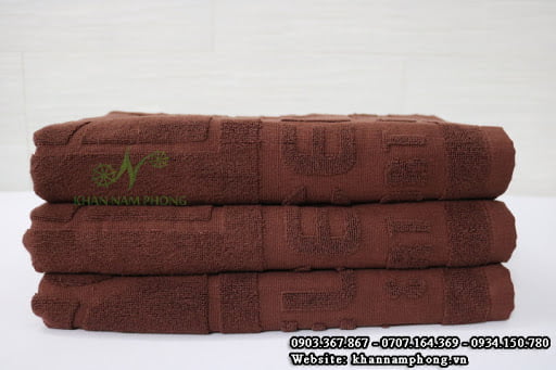 Towels brown color used for the hotel