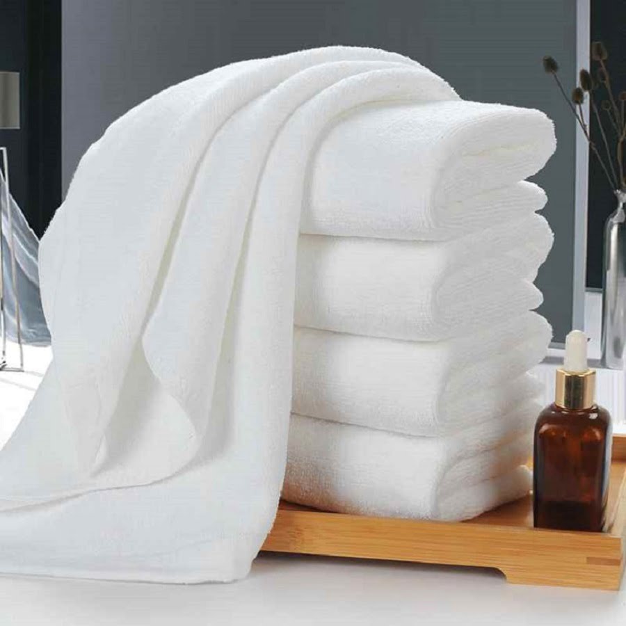 Bath towel white for the hotel
