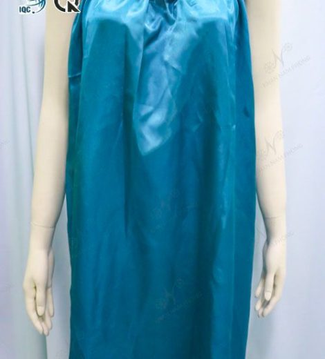 Váy Quây Spa Lụa Phi Bóng Màu Xanh Dương