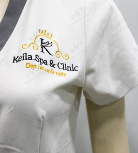 DPSP - Áo Đồng Phục Spa Keila Spa & Clinic (Trắng Cotton)