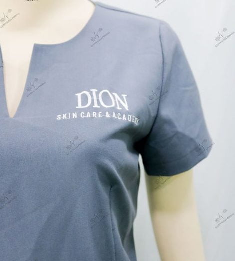 DPSP - Đồng Phục Cho DION Skin Care & Acedemy (Xám Nhạt - Cotton Lạnh)