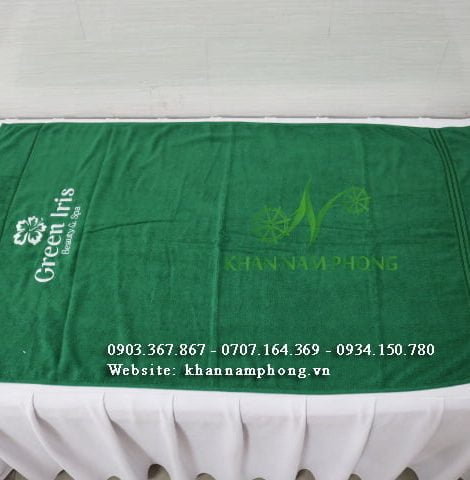 タオル-ボディスパ緑色の綿