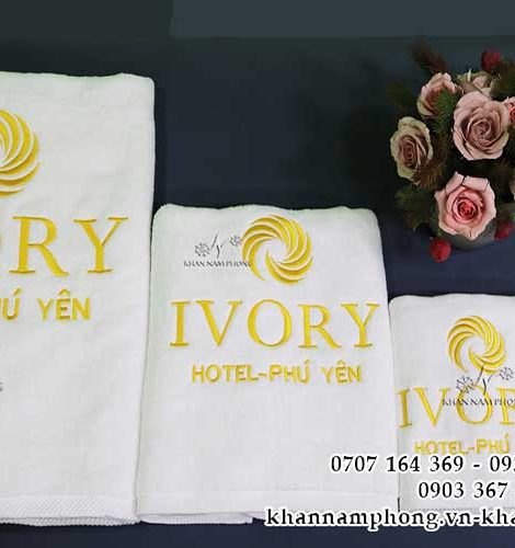 KKS - IROVY Hotel Phú Yên Cotton Trắng Thêu Logo