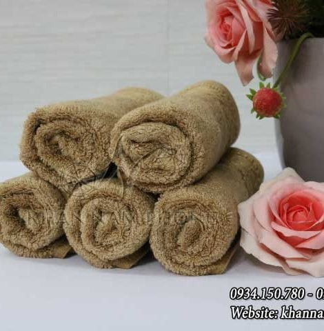 Bath Towel Bamboo Fiber Color Brown