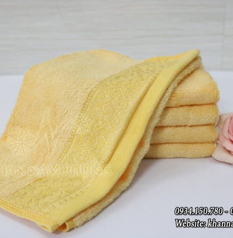 竹繊維のタオルは黄色