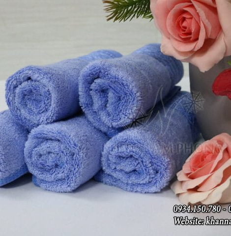 Bath Towel Bamboo Fiber Blue