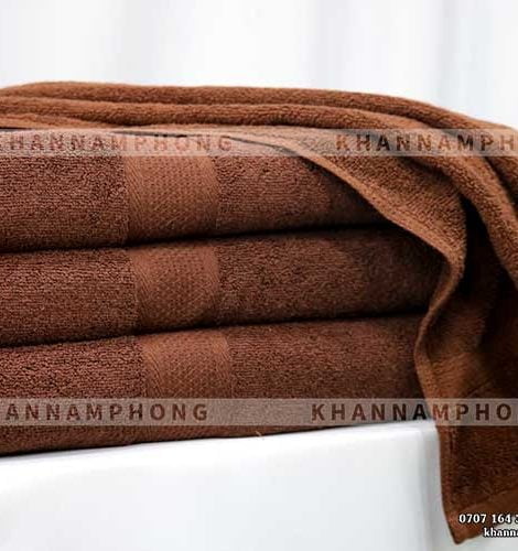 KKS - Khăn Tắm Khách Sạn Cotton Màu Nâu Socola