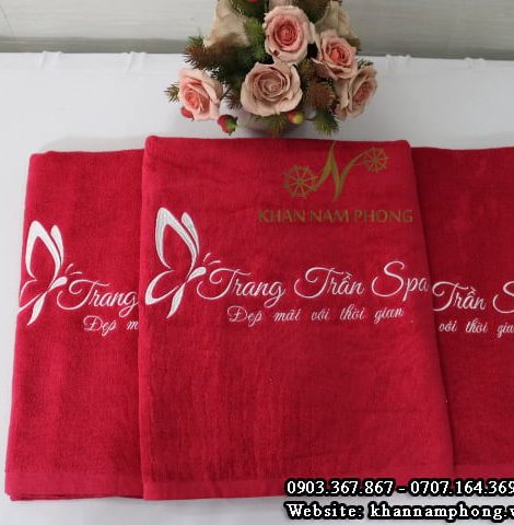 Towel Body Spa Red Cotton