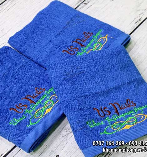 Hand Towels Blue Cotton