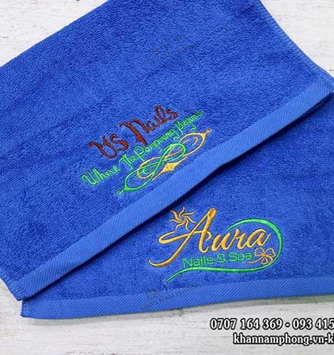 Hand Towels Blue Cotton