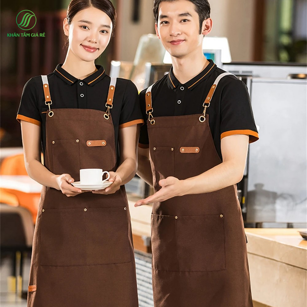 Sample apron, uniform, both for cafe