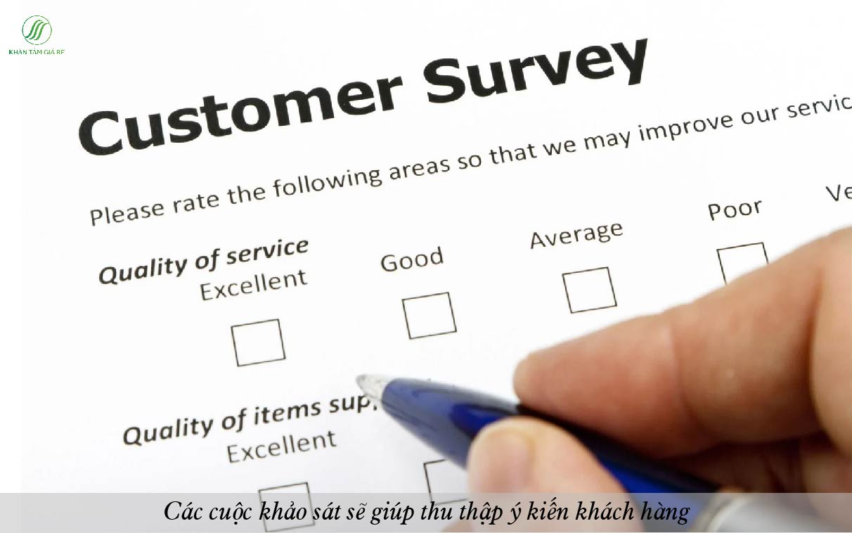 Organization of the survey to listen to comments from customers, improve quality of service